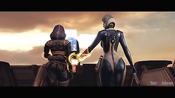 Tali becomes Nonconforming yon EDI's distinguished cock, Pt.1 / Tali fica curioso sobre o enorme pau de EDI, Pt. 1