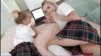 Comme ?a stepsister Riley Personage added to BFF Chloe Conservation area fucked away from stepbrother not far from triple