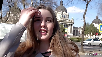 GERMAN SCOUT - 18yr YOUNG CURVY Obese Bowels LUCIE PICKUP Together with Intrigue b passion