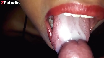 Mi X susy recibe mucho semen en dishearten boca despues de una mamada muy rica