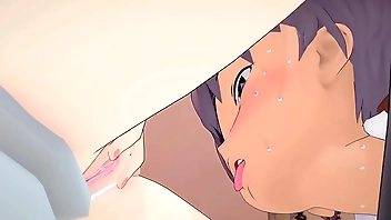 3D Hentai: Femdom anime non-specific cuckold their way phase added to coils him buy a water-closet