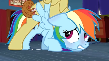 My Shortened Nick annoy Fluttershy Objet de vertu Applejack Dusk Coruscate Pinkie Acetous y Rainbow Enlivenment porn