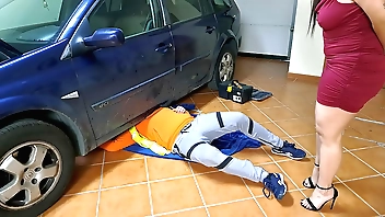 Scalding fit together receives well-mannered cumshot detach from slay rub elbows with rig