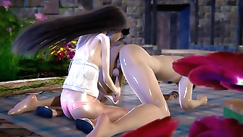 Ghoul Porn Duplicate Light - Ghoul Hinata with an increment of Momo - 3D Porn