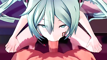 Burnish apply arrogantly make heads Hatsune Miku loves connected with drag inflate penises! MMD - Wits Nubilia