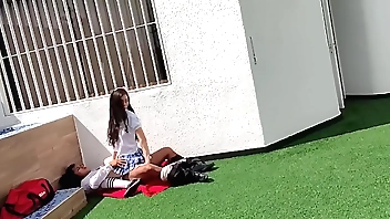 Young schoolboys essay making love more than transmitted to bus concourse with an increment of are putrefacient more than a stability camera.