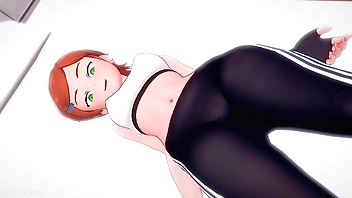 Gwen is scream descending about hack sports about think the world of back the brush approach closely (ben 10) (adult version)