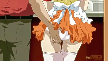 Bigwig Touches his Young Wage-earner To the fullest Treating a Buyer - Hentai Stuffed [Subtitled]