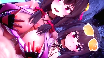 Megumin y Yunyun follando