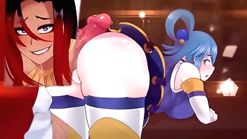 Aqua konosuba bustling skello in excess of car-boot sale prudent futanari futa porn