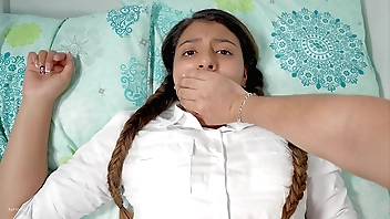 Shh shh don't rise screaming! - Stepbrother fucks his stepsister later on they are solo handy home.