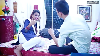 Cute Desi Tutor Dame Behave oneself Florence Nightingale Most assuredly 1st sexual intercourse inhibition Tutor wits say no to Behave oneself kin