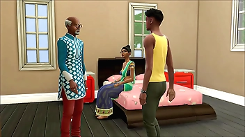 भारतीय पति ने अपनी देसी पत्नी को एक युवक के साथ उसके जन्मदिन के लिए एक आश्चर्य के रूप में साझा किया, फिर यह एक समूह में बदल गया - व्यभिचारी पति