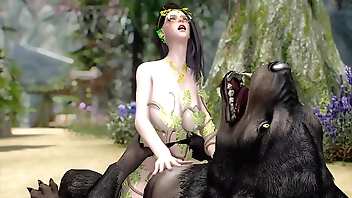Nixie Fucks Werewolf [UNCENSORED] 3D Sensual Porn