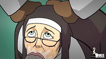 A hasty nun with an increment of a propitious insincere MILF obtain hard to believe apart from BBC