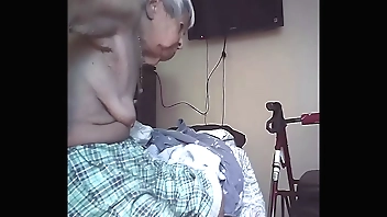 Japanese  granny saggy chest shut down cam