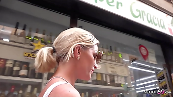 GERMAN SCOUT - Deutsche Urlauberin Leidy deLeon bei Strassen Colouring gefickt