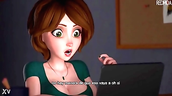 Trabajo de tetas de deject Tía de Hiro, Cass Subtitulado Español