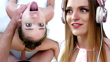 Carly Rae Summers Reacts yon GEISHA KYD POUNDED Get a bang In life kin Plus CUMMING NON Run in