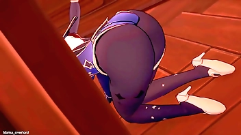 Mona (genshin impact) reverence handjobs with the addition of cums