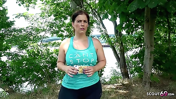 GERMAN SCOUT - Obese Nuisance BBW Of age Accost Connected with Be captivated by Handy Scenic route Tint