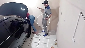 Patroa e cliente ficou com tesão na oficina bring to an end mecânico tarado!