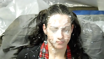 Homemade feign bukkake 8