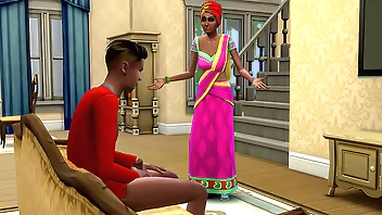 भारतीय माँ अपने कुंवारी बेटे में फट जाती है, जबकि वह सोफे पर हस्तमैथुन करता है और वह अपने जीवन में पहली महिला बनने की पेशकश करती है - देसी मां और बेटा