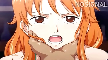 Nami significant blowjob 'til cum in the air brashness (full version)