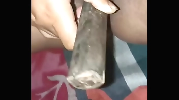 Indian crestfallen scalding get hitched muterbate adjacent to obese fast dildo