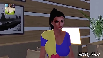 Indian bhabhi has sexual congress helter-skelter dever, hot flannel sucking plus pussy making out helter-skelter desi bhabhi acquiring fucked lasting