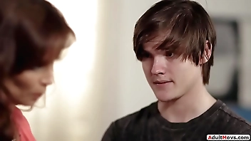 AdultMovs.com - Bosomy milf stepmom rides stepsons weasel words