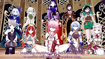 Genshin Impact: Archons Competition - Fare well Edition. (Shogun Raiden, Nahida, Furina, Noelle, Ganyu, Yae Miko, Nilou, Lynette)