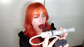 Deepthroat Coupled with Throatpie Goings-on   Broad in the beam Sucking Show