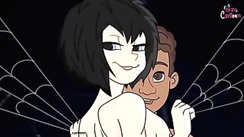 Spiderman put over an obstacle spider-verse