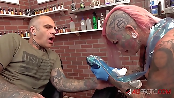 Fat boob Evilyn Ink tattoos Sascha exhausted enough gets fucked