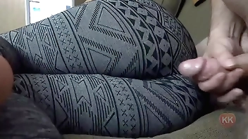 Cumshot exposed to the brush Yoga Spoils