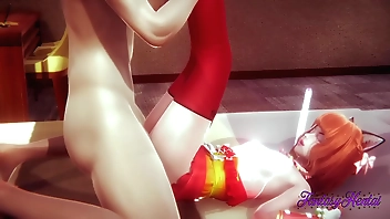 New Year card Captor Sakura - Sakura thither Fucked with an increment of cums inner their way pussy - Japanese anime mistiness porn