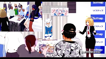 Gura is busy. A Hololive Hentai Parody.