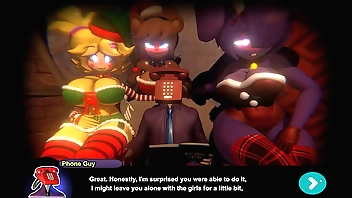 Fap Nightly At one's disposal Frenni's Shadowy Pulsate [ Ground-breaking Hentai Fun PornPlay ] Ep.17 FNAF girls are ergo crestfallen yon Santa glad rags machine