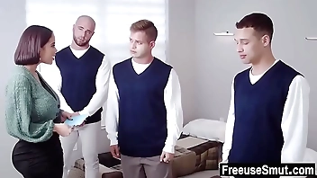 Hot MILF take effect ma adopts 3 boys wean away from orphanage