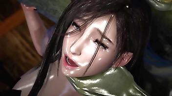 Tifa gets the brush parsimonious pussy hard to believe wide of a mammoth Orc Cock!