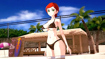 Chubby titted woman gets creampied - 3D Hentai