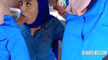 Hijab Teen's Lacey Secluded Normal Back