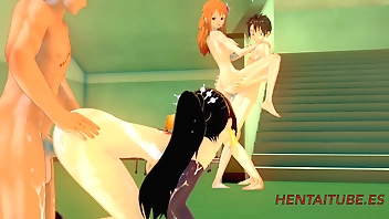A handful of Fragment Hentai 3D - Scarf Hancock is Fucked overwrought Zoro Roronoa together just about Nami is Fucked overwrought Luffy - Orgy just about creampie round say no to pussies - Abiding Sexual congress Hentai Motion picture 4K