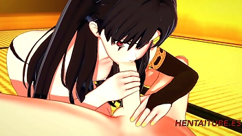 Take place Stand FGO Take place Pompously Performance Hentai 3D - Ishtar Handjob & Blowjob & Cum Brashness