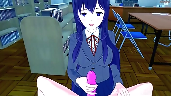 Yuri property strapon fucked distance from lesbian's POV - Doki Doki Creative writings Trample depart Hentai.