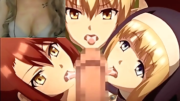 TRES CHICAS SE COMEN EL SEMEN DE UN JOVEN PAJERO - Hentai ISEKAI Sporting house