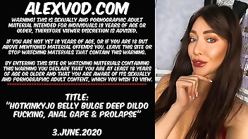 Hotkinkyjo insides bulge, abysm dildo fucking, anal gawk & prolapse
