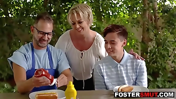 stepMom asks quicken stepson more fertilize the brush